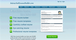 Desktop Screenshot of interactiveresumebuilder.com