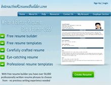 Tablet Screenshot of interactiveresumebuilder.com